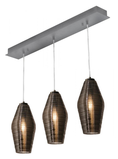Mila 3 Light Linear Pendant,120V,Satin Nickel (1|MLAP13SMLNR3)