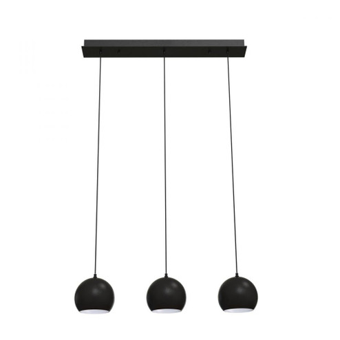 Roxy 3 Light Linear Pendant,120V,Black (1|RXYP08BKLNR3)