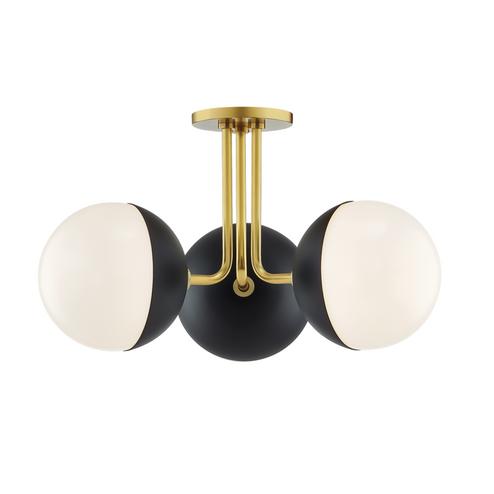 Renee Semi Flush (6939|H344603-AGB/BK)