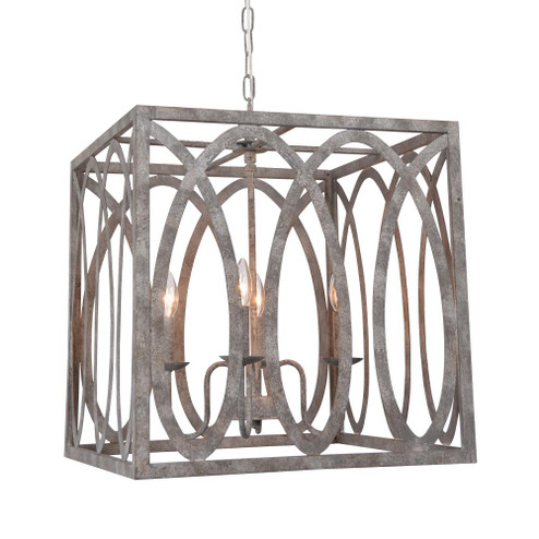 Palma  Cube Chandelier with Washed Gray finish (5578|H7122P-4GY)