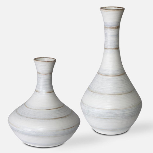 Uttermost Potter Fluted Striped Vases Set/2 (85|17964)
