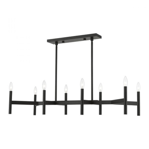 Black 8-Light Linear Chandelier (108|51178-04)