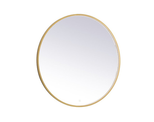 Pier 42 inch LED mirror with adjustable color temperature 3000K/4200K/6400K in brass (758|MRE6042BR)