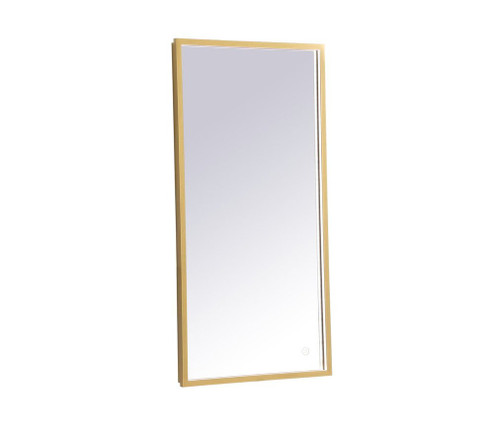 Pier 48 inch LED mirror with adjustable color temperature 3000K/4200K/6400K in brass (758|MRE6048BR)