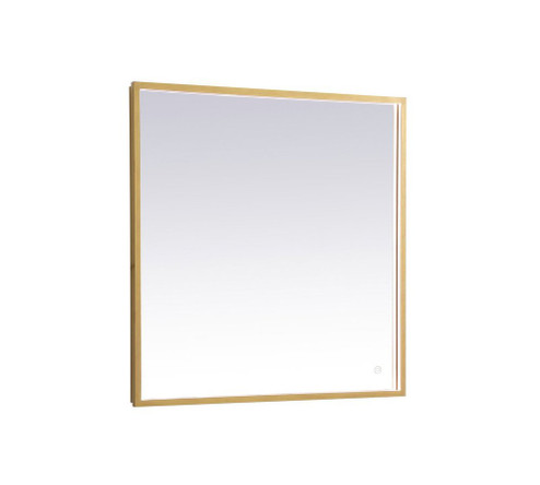 Pier 27x36 inch LED mirror with adjustable color temperature 3000K/4200K/6400K in brass (758|MRE62736BR)