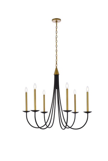 Cohen 36 inch pendant in black and brass (758|LD810D36BRK)