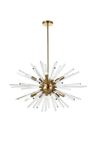 Sienna 32 inch crystal rod pendant in gold (758|2502D32SG)