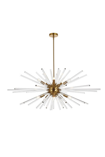 Sienna 42 inch crystal rod pendant in gold (758|2502D42SG)