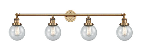 Beacon - 4 Light - 42 inch - Brushed Brass - Adjustable Bath Vanity Light (3442|215-BB-G204-6)