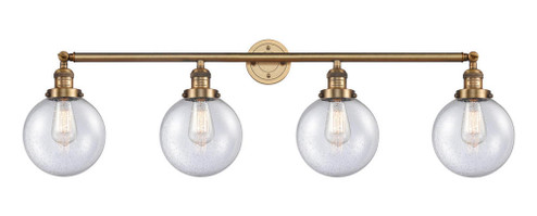 Beacon - 4 Light - 44 inch - Brushed Brass - Adjustable Bath Vanity Light (3442|215-BB-G204-8-LED)