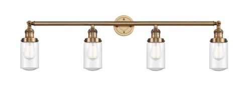 Dover - 4 Light - 43 inch - Brushed Brass - Adjustable Bath Vanity Light (3442|215-BB-G314-LED)