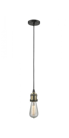 Bare Bulb - 1 Light - 3 inch - Black Antique Brass - Cord hung - Mini Pendant (3442|201C-BAB-LED)