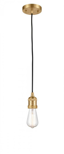 Bare Bulb - 1 Light - 3 inch - Satin Gold - Cord hung - Mini Pendant (3442|201C-SG)