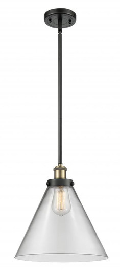 Cone - 1 Light - 12 inch - Black Antique Brass - Mini Pendant (3442|916-1S-BAB-G42-L-LED)