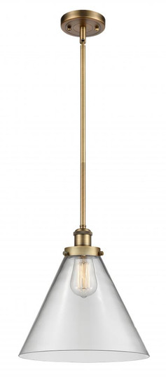 Cone - 1 Light - 12 inch - Brushed Brass - Mini Pendant (3442|916-1S-BB-G42-L-LED)