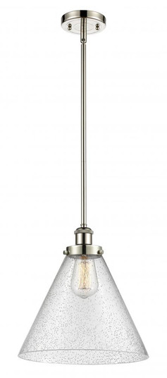 Cone - 1 Light - 12 inch - Polished Nickel - Mini Pendant (3442|916-1S-PN-G44-L-LED)