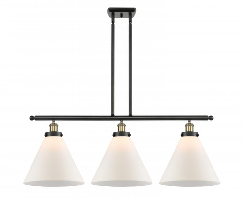 Cone - 3 Light - 36 inch - Black Antique Brass - Stem Hung - Island Light (3442|916-3I-BAB-G41-L-LED)