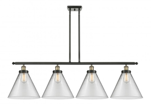 Cone - 4 Light - 48 inch - Black Antique Brass - Stem Hung - Island Light (3442|916-4I-BAB-G42-L-LED)