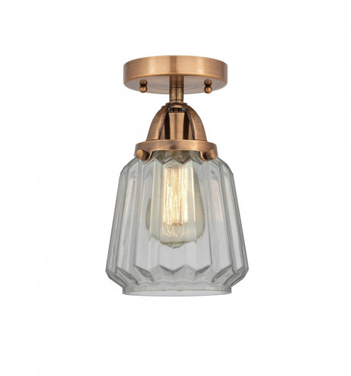 Chatham - 1 Light - 7 inch - Antique Copper - Semi-Flush Mount (3442|288-1C-AC-G142-LED)