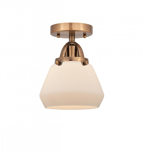 Fulton - 1 Light - 7 inch - Antique Copper - Semi-Flush Mount (3442|288-1C-AC-G171-LED)