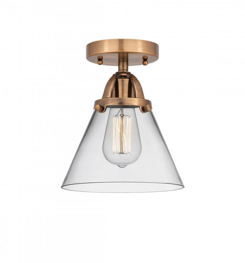 Cone - 1 Light - 8 inch - Antique Copper - Semi-Flush Mount (3442|288-1C-AC-G42-LED)