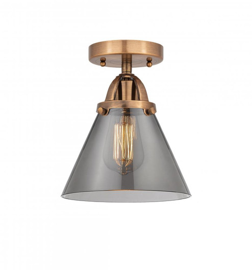 Cone - 1 Light - 8 inch - Antique Copper - Semi-Flush Mount (3442|288-1C-AC-G43)