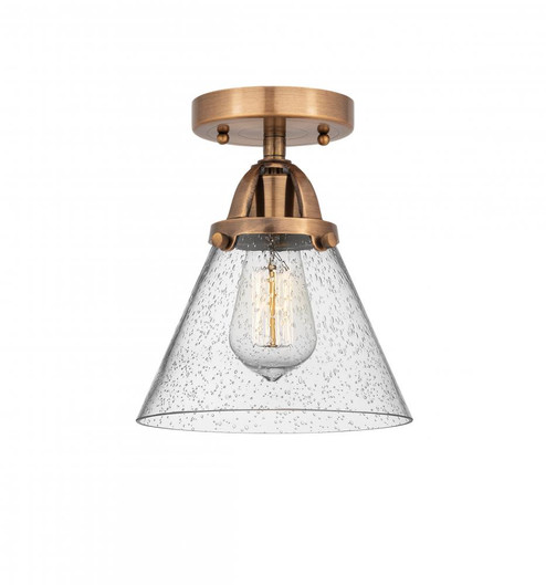 Cone - 1 Light - 8 inch - Antique Copper - Semi-Flush Mount (3442|288-1C-AC-G44-LED)