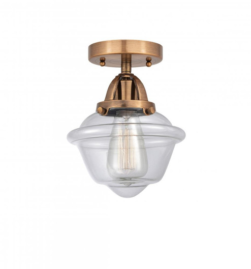 Oxford - 1 Light - 8 inch - Antique Copper - Semi-Flush Mount (3442|288-1C-AC-G532-LED)