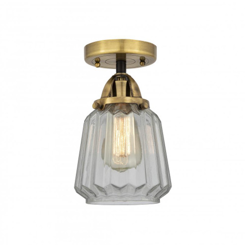 Chatham - 1 Light - 7 inch - Black Antique Brass - Semi-Flush Mount (3442|288-1C-BAB-G142-LED)