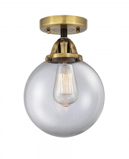 Beacon - 1 Light - 8 inch - Black Antique Brass - Semi-Flush Mount (3442|288-1C-BAB-G202-8-LED)