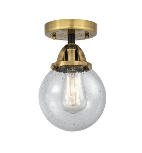 Beacon - 1 Light - 6 inch - Black Antique Brass - Semi-Flush Mount (3442|288-1C-BAB-G204-6-LED)
