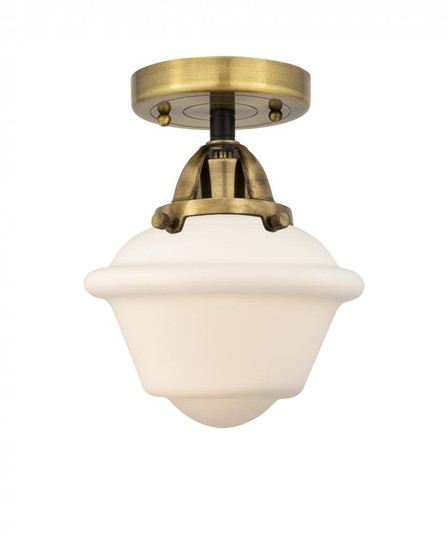 Oxford - 1 Light - 8 inch - Black Antique Brass - Semi-Flush Mount (3442|288-1C-BAB-G531-LED)