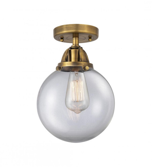 Beacon - 1 Light - 8 inch - Brushed Brass - Semi-Flush Mount (3442|288-1C-BB-G202-8-LED)