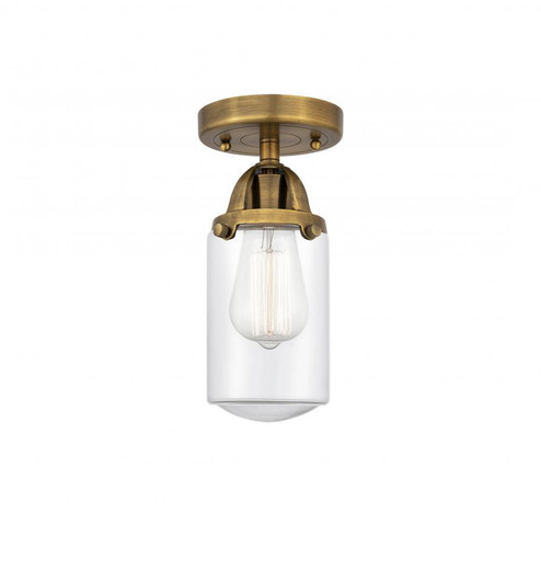 Dover - 1 Light - 5 inch - Brushed Brass - Semi-Flush Mount (3442|288-1C-BB-G312)