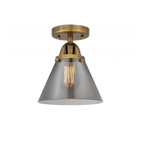 Cone - 1 Light - 8 inch - Brushed Brass - Semi-Flush Mount (3442|288-1C-BB-G43-LED)