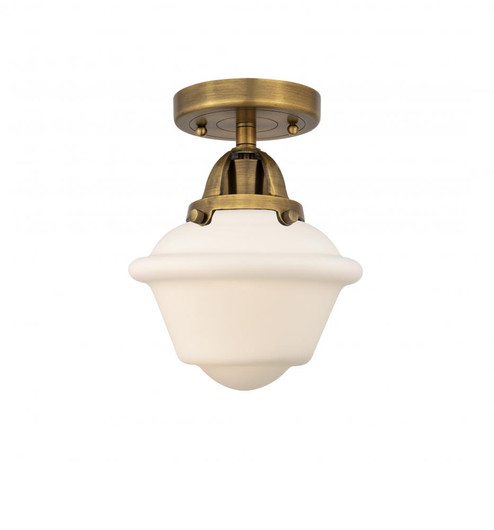 Oxford - 1 Light - 8 inch - Brushed Brass - Semi-Flush Mount (3442|288-1C-BB-G531-LED)