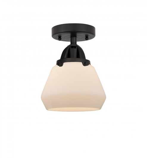 Fulton - 1 Light - 7 inch - Matte Black - Semi-Flush Mount (3442|288-1C-BK-G171-LED)