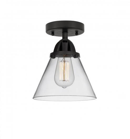Cone - 1 Light - 8 inch - Matte Black - Semi-Flush Mount (3442|288-1C-BK-G42)