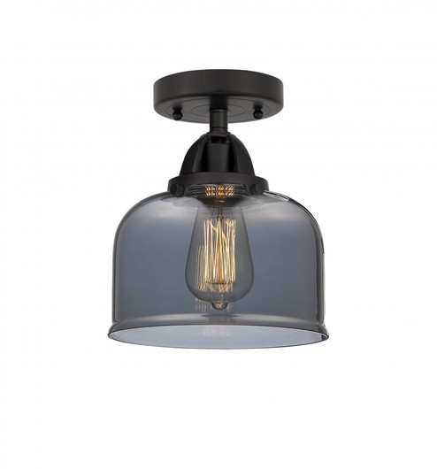 Bell - 1 Light - 8 inch - Matte Black - Semi-Flush Mount (3442|288-1C-BK-G73-LED)