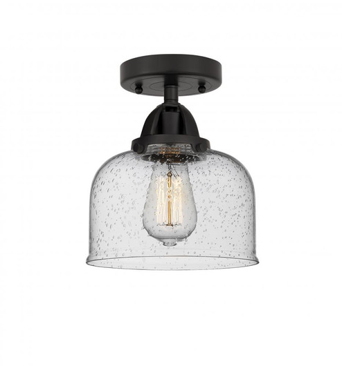Bell - 1 Light - 8 inch - Matte Black - Semi-Flush Mount (3442|288-1C-BK-G74)