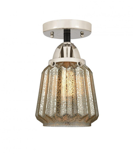 Chatham - 1 Light - 7 inch - Black Polished Nickel - Semi-Flush Mount (3442|288-1C-BPN-G146-LED)