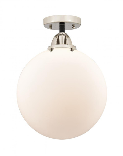 Beacon - 1 Light - 12 inch - Black Polished Nickel - Semi-Flush Mount (3442|288-1C-BPN-G201-12-LED)