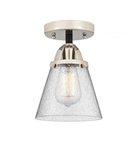 Cone - 1 Light - 6 inch - Black Polished Nickel - Semi-Flush Mount (3442|288-1C-BPN-G64-LED)