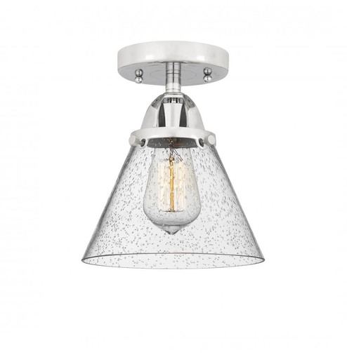 Cone - 1 Light - 8 inch - Polished Chrome - Semi-Flush Mount (3442|288-1C-PC-G44-LED)