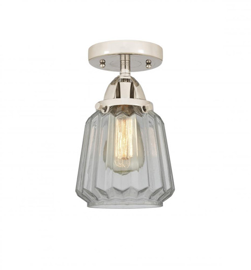 Chatham - 1 Light - 7 inch - Polished Nickel - Semi-Flush Mount (3442|288-1C-PN-G142-LED)