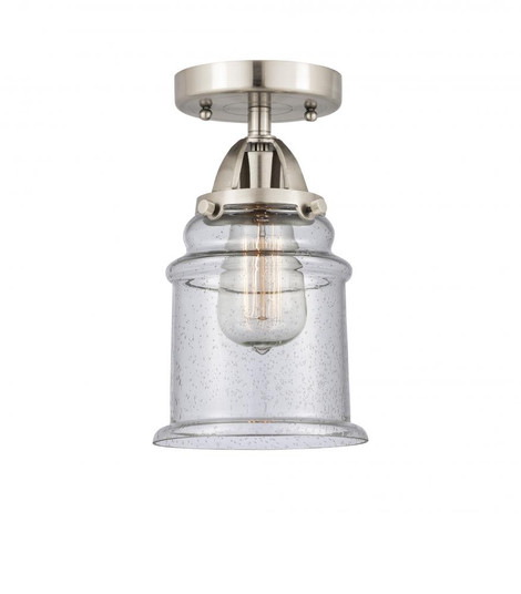 Canton - 1 Light - 6 inch - Brushed Satin Nickel - Semi-Flush Mount (3442|288-1C-SN-G184-LED)