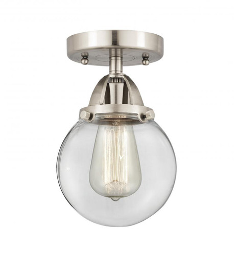 Beacon - 1 Light - 6 inch - Brushed Satin Nickel - Semi-Flush Mount (3442|288-1C-SN-G202-6)