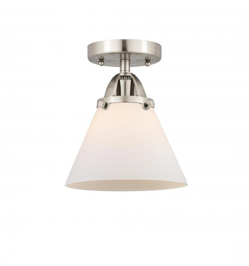 Cone - 1 Light - 8 inch - Brushed Satin Nickel - Semi-Flush Mount (3442|288-1C-SN-G41)