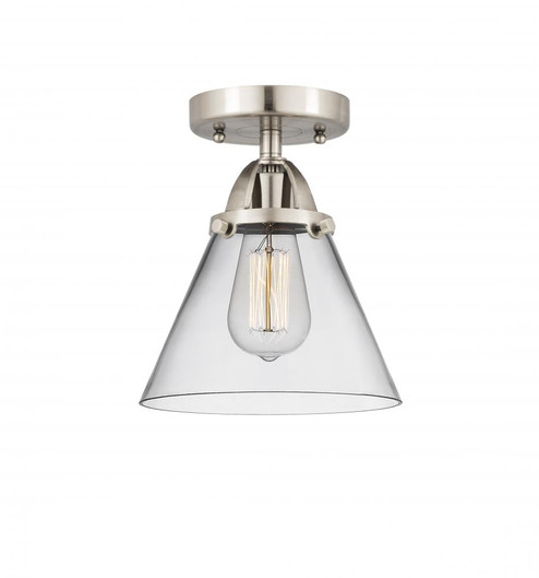 Cone - 1 Light - 8 inch - Brushed Satin Nickel - Semi-Flush Mount (3442|288-1C-SN-G42)