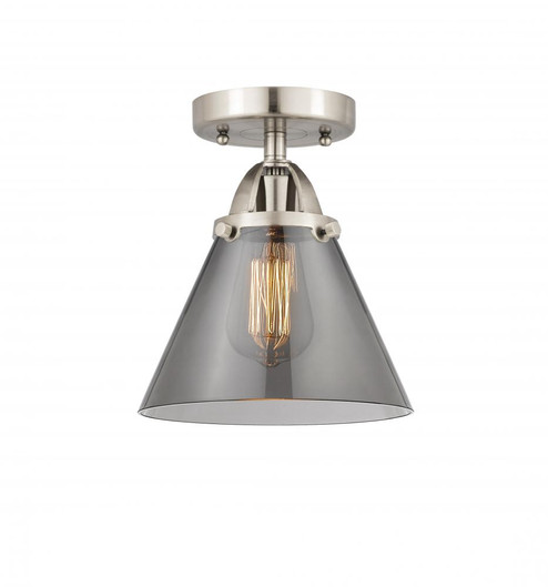 Cone - 1 Light - 8 inch - Brushed Satin Nickel - Semi-Flush Mount (3442|288-1C-SN-G43)